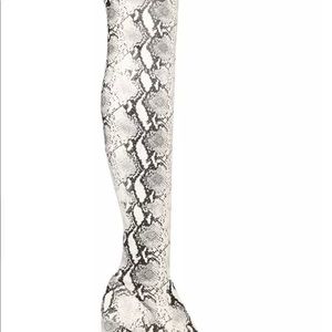 Steve Madden Jacoby thigh high snake print boots